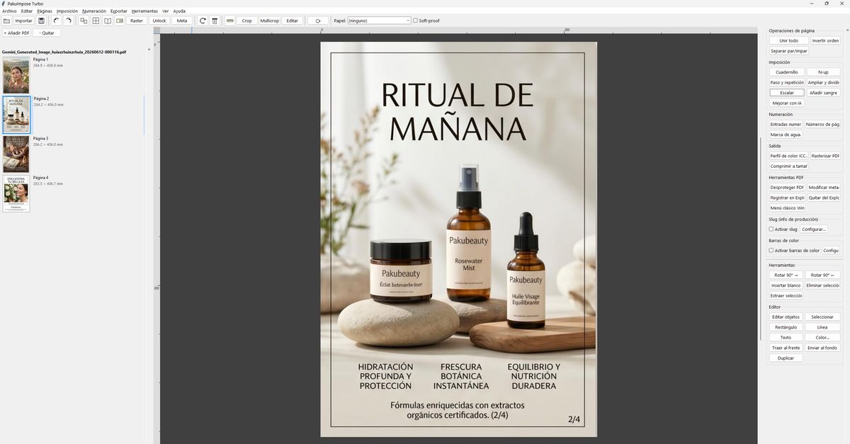 PDF design before adding bleed, with content right at the trim edge