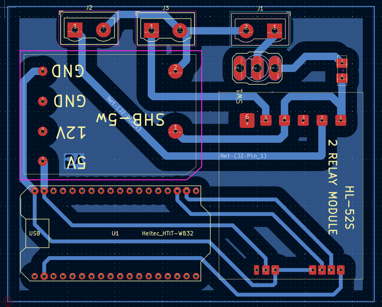 PCB del controlador en KiCad